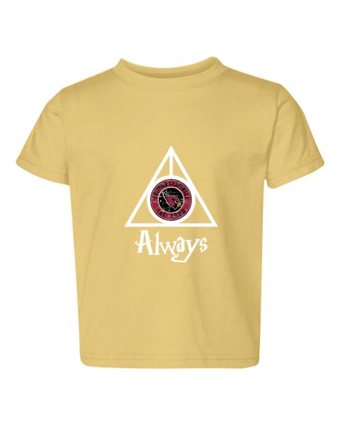 2byw always love the arizona cardinals x harry potter mashup toddler fine jersey tee 3321 96 front butter