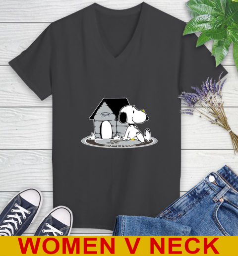 NBA Basketball San Antonio Spurs Snoopy The Peanuts Movie Shirt Women's V-Neck T-Shirt 9