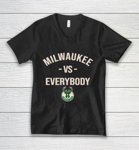 Milwaukee Bucks Vs Everybody V-Neck T-Shirt