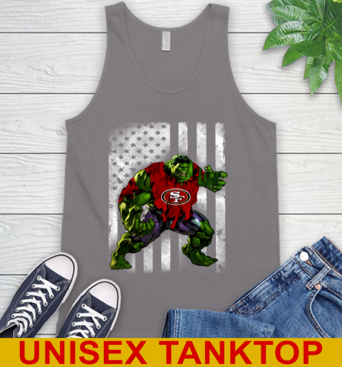 San Francisco 49ers Hulk Marvel Avengers NFL Football American Flag Tank Top 6