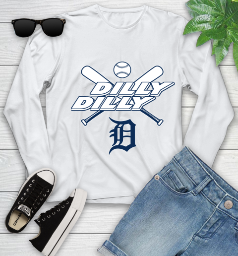 MLB Detroit Tigers Dilly Dilly Baseball Sports Youth Long Sleeve