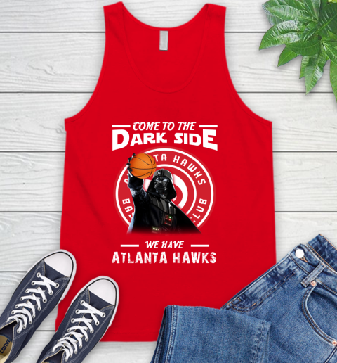 NBA Come To The Dark Side We Have Atlanta Hawks Star Wars Darth Vader Basketball Tank Top 5