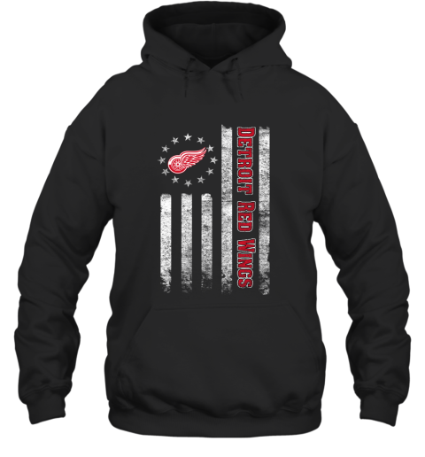 NHL American Flag Hockey Sports Detroit Red Wings Hoodie