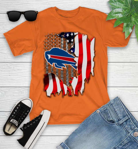 Buffalo Bills NFL Football American Flag Youth T-Shirt 9