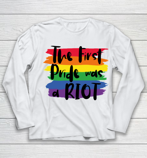 The First Pride Was A RIOT Fitted LGBT Gay Youth Long Sleeve