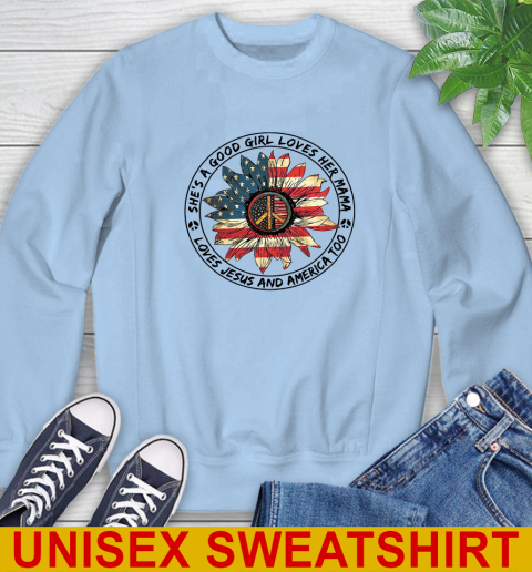 America sunflower she's a good girl loves her mama shirt 30