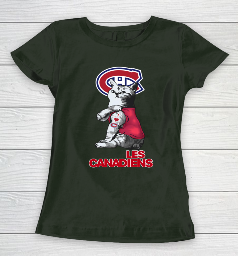 NHL My Cat Loves Montreal Canadiens Hockey Women's T-Shirt 4