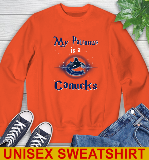 NHL Hockey Harry Potter My Patronus Is A Vancouver Canucks Sweatshirt 3