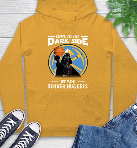 NBA Come To The Dark Side We Have Denver Nuggets Star Wars Darth Vader Basketball Hoodie 2