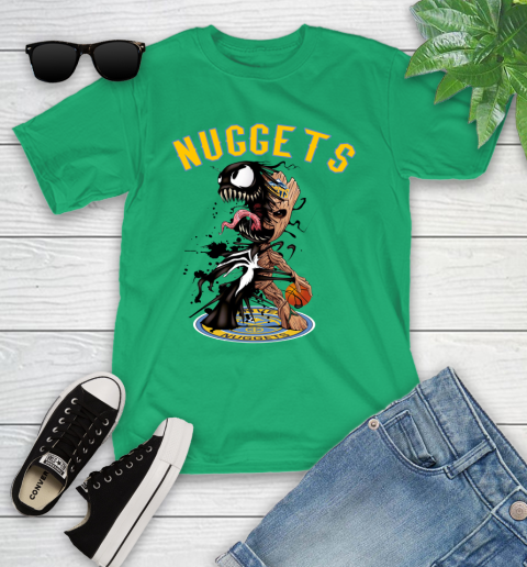 NBA Denver Nuggets Basketball Venom Groot Guardians Of The Galaxy Youth T-Shirt 6