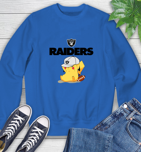 NFL Pikachu Football Sports Oakland Raiders Sweatshirt 8
