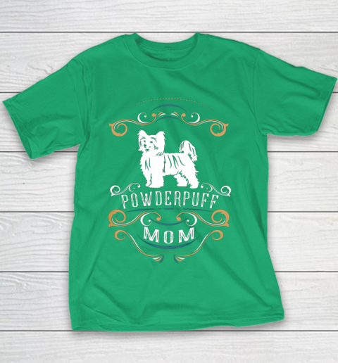 Dog Mom Shirt Powderpuff Mom Chinese Crested Dog Youth T-Shirt 3