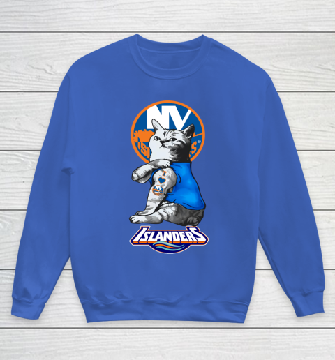 NHL My Cat Loves New York Islanders Hockey Youth Sweatshirt 6