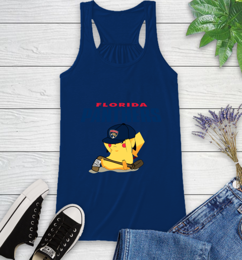 NHL Pikachu Hockey Sports Florida Panthers Racerback Tank - Image 10