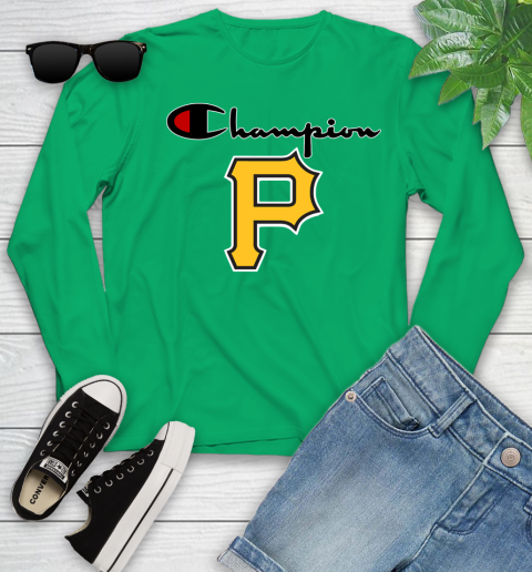 MLB Baseball Pittsburgh Pirates Champion Shirt Youth Long Sleeve 4