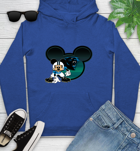 NFL Carolina Panthers Mickey Mouse Disney Football T Shirt Youth Hoodie 9