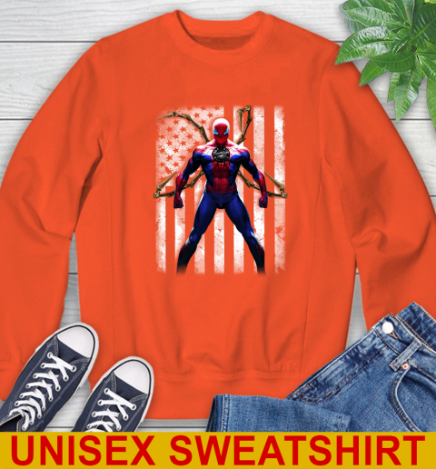 NBA Basketball Toronto Raptors Spider Man Avengers Marvel American Flag Shirt Sweatshirt 3