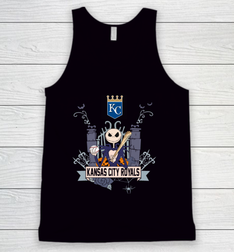 MLB Kansas City Royals Baseball Jack Skellington Halloween Tank Top