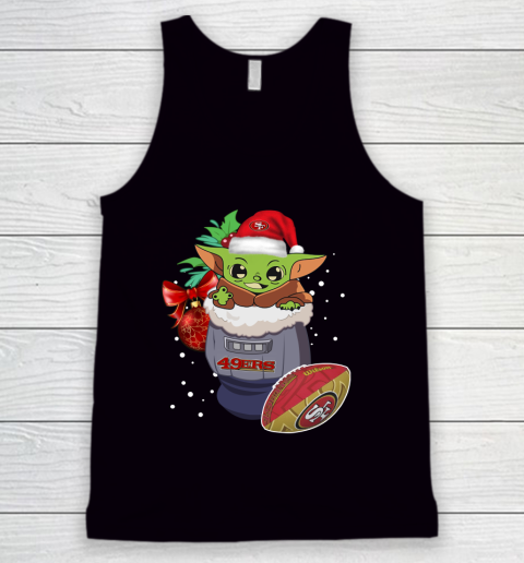 San Francisco 49ers Christmas Baby Yoda Star Wars Funny Happy NFL Tank Top