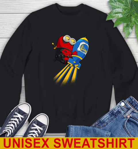 NBA Basketball Golden State Warriors Deadpool Minion Marvel Shirt Sweatshirt