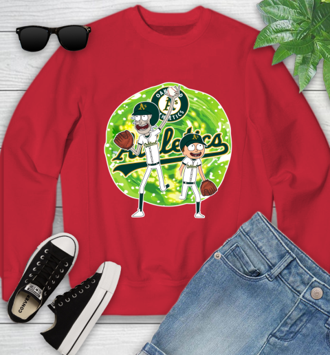 MLB Oakland Athletics Rick And Morty Baseball Sports Youth Sweatshirt 9