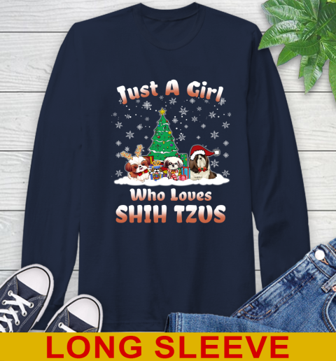 Christmas Just a girl who love shih tzus dog pet lover 57
