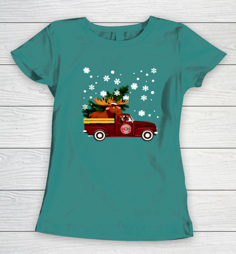 San Francisco 49ers Bring Christmas Home NFL Women's T-Shirt 10