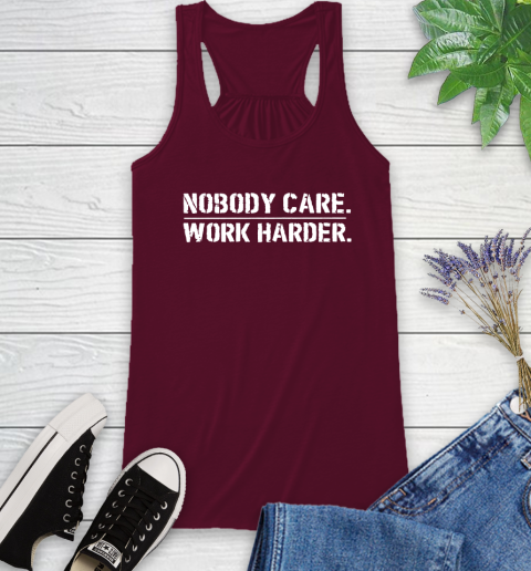 Lamar Jackson Nobody Cares Work Harder Racerback Tank 2