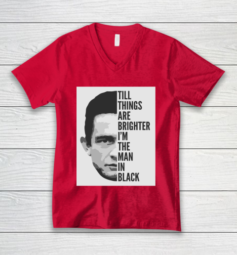 Johnny Cash  Man In Black Lyrics V-Neck T-Shirt 6