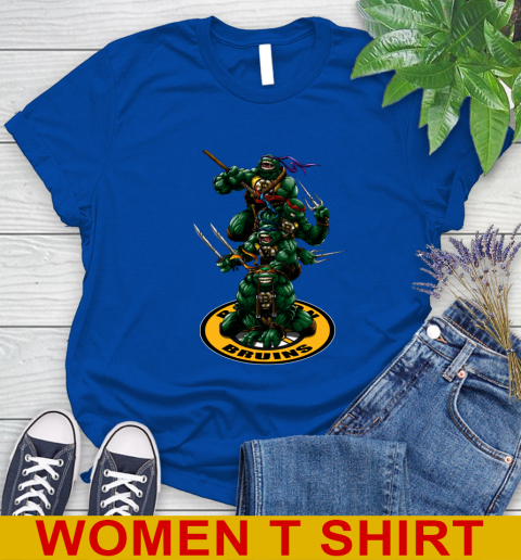 NHL Hockey Boston Bruins Teenage Mutant Ninja Turtles Shirt Women's T-Shirt 9