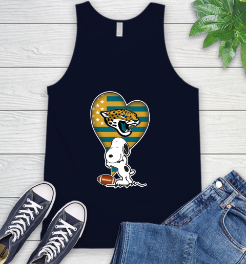 Jacksonville Jaguars NFL Football The Peanuts Movie Adorable Snoopy Tank Top 3