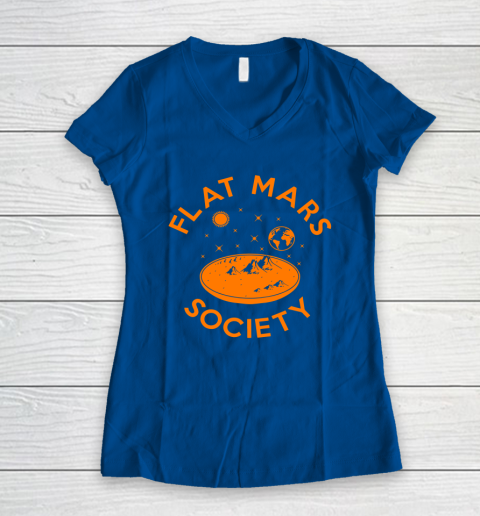 Flat Mars Society Shirt Women's V-Neck T-Shirt 7