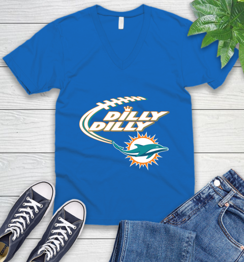 NFL Miami Dolphins Dilly Dilly Football Sports V-Neck T-Shirt 6