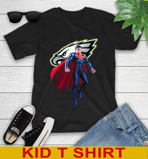NFL Superman DC Sports Football Philadelphia Eagles Youth T-Shirt 2