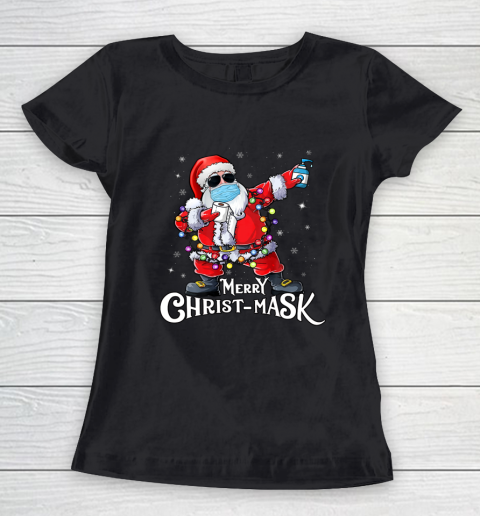 Funny Christmas 2020 Santa Dabbing Wearing Mask Gift Women's T-Shirt