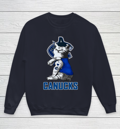 NHL My Cat Loves Vancouver Canucks Hockey Youth Sweatshirt 2