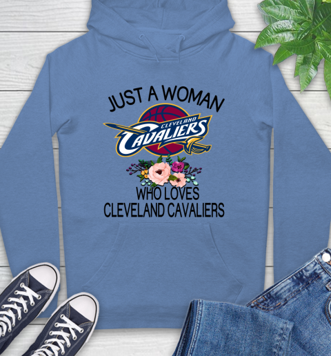 NBA Just A Woman Who Loves Cleveland Cavaliers Basketball Sports Hoodie 9