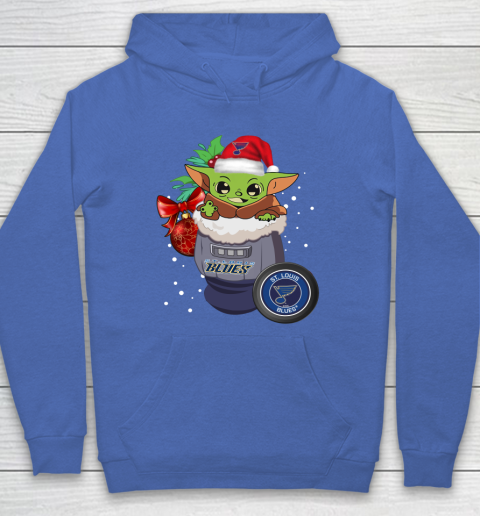 St.Louis Blues Christmas Baby Yoda Star Wars Funny Happy NHL Hoodie 9