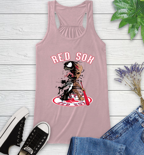 MLB Boston Red Sox Baseball Venom Groot Guardians Of The Galaxy Racerback Tank 11