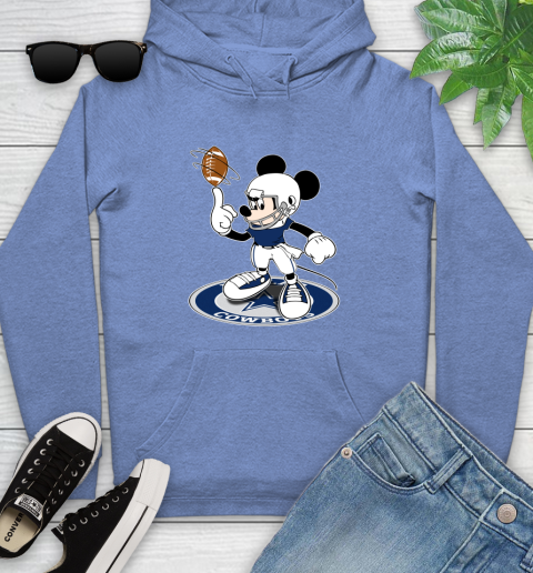 NFL Football Dallas Cowboys Cheerful Mickey Disney Shirt Youth Hoodie 11