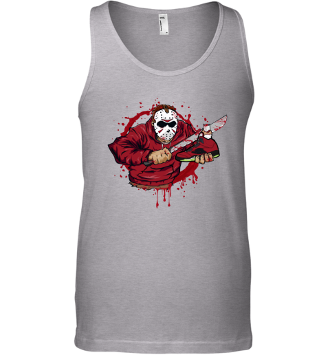 Air Jordan 5 What The Matching Sneaker Tshirt Jason Voorhees Red and Yellow Jordan Tshirt
