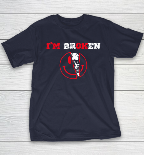 Confused Smile I'm Broken Invisible Illness I'm OK Broken Youth T-Shirt 2