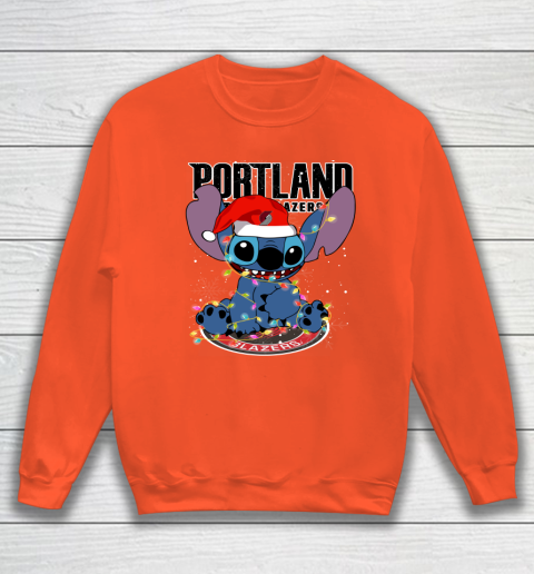Portland Trail Blazers NBA noel stitch Basketball Christmas Sweatshirt 2