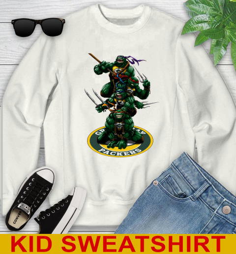 NFL Football Green Bay Packers Teenage Mutant Ninja Turtles Shirt Youth Sweatshirt