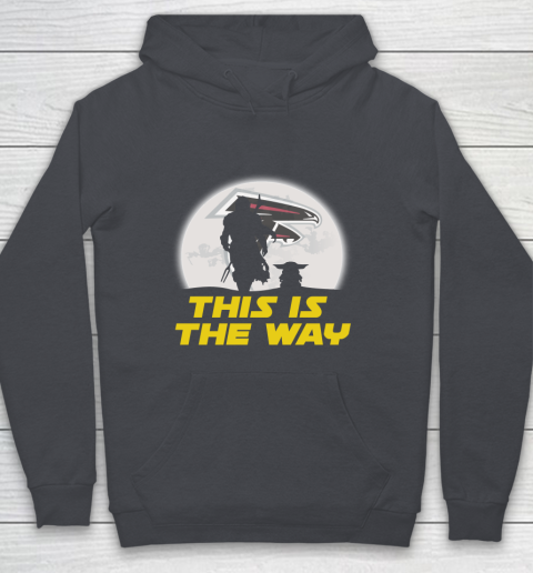 Atlanta Falcons NFL Football Star Wars Yoda And Mandalorian This Is The Way Youth Hoodie 5