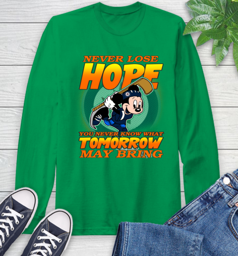 Winnipeg Jets NHL Hockey ootball Mickey Disney Never Lose Hope Long Sleeve T-Shirt 8
