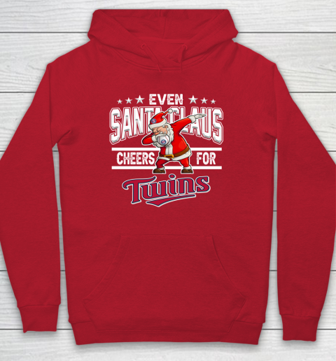 Minnesota Twins Even Santa Claus Cheers For Christmas MLB Hoodie 7