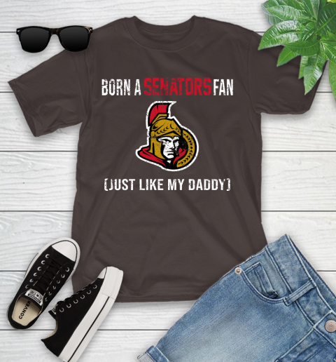 NHL Ottawa Senators Hockey Loyal Fan Just Like My Daddy Shirt Youth T-Shirt 6