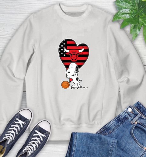 Chicago Bulls NBA Basketball The Peanuts Movie Adorable Snoopy Sweatshirt