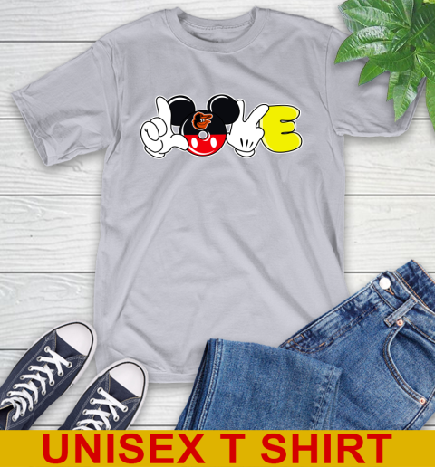 Baltimore Orioles MLB Baseball Love Mickey Disney Sports T-Shirt 6